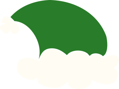 Bir insan tarafından çizilmiş noel şapkaları.