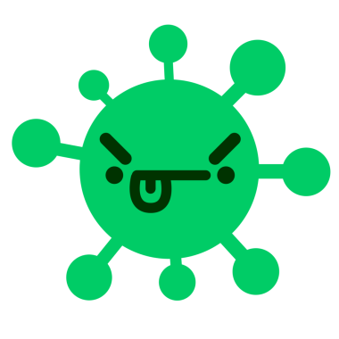 Bir insan tarafından çizilen konsantre virüs