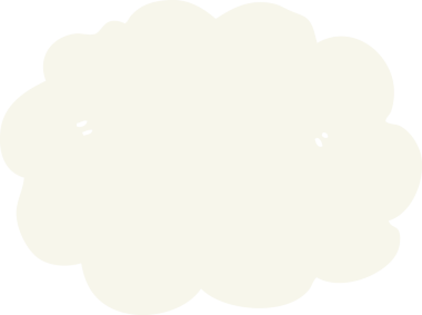 Bir insan tarafından çizilmiş düz renkli çizgi film bulutu