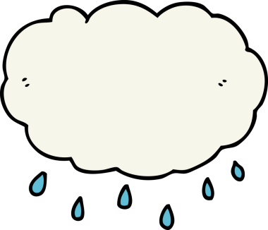 bir insan tarafından çizilmiş yağmur bulutu