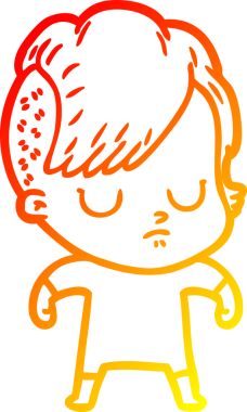 Bir insan tarafından çizilmiş bir karikatür kadın çizimi