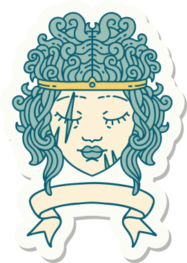 Bir insan tarafından çizilmiş barbar bir insan karakterinin çıkartması.