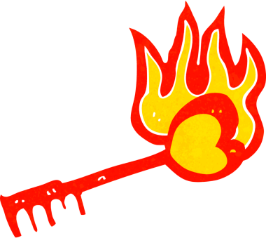 Bir insan tarafından çizilmiş kalp şeklinde bir anahtar.