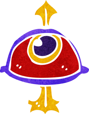 bir insan tarafından çizilmiş çizgi film göz sembolü