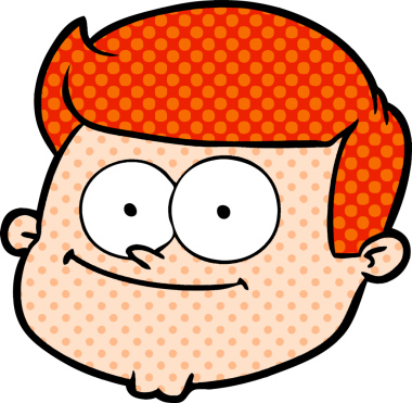 Bir insan tarafından çizilmiş erkek yüzü.