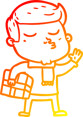 Bir insan tarafından çizilen çizgi film modelinin sıcak çizgi çizimi.