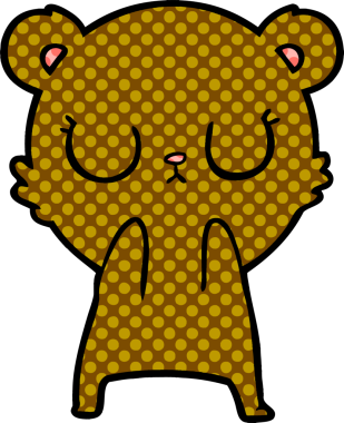 Bir insan tarafından çizilmiş bir çizgi film karakteri.