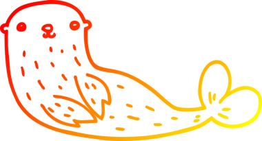 Bir insan tarafından çizilmiş bir karikatür mührünün sıcak çizgi çizimi