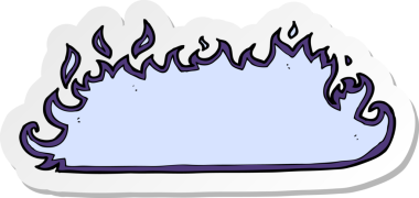 Bir insan tarafından çizilmiş bir karikatür çıkartması.