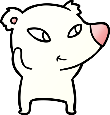 Bir insan tarafından çizilmiş kutup ayısı karikatürü