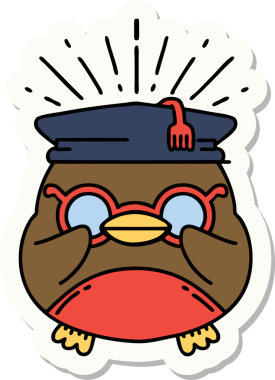 Dövme stili çıkartması. Bir insan tarafından çizilmiş.