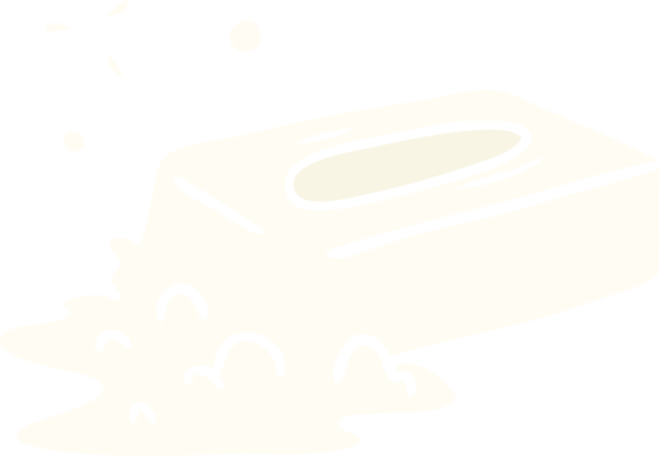 Bir insan tarafından çizilmiş köpüklü sabunun el çizimi karikatürü