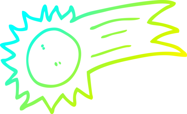 Bir insanın çizdiği uçan güneşin soğuk çizgi çizimi.