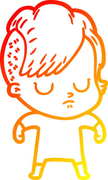 Bir insan tarafından çizilmiş bir karikatür kadın çizimi