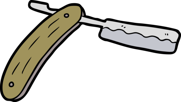 Bir insan tarafından çizilmiş jilet karikatürü.