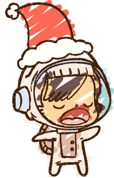 Bir insan tarafından çizilen Astronot Tebeşiri