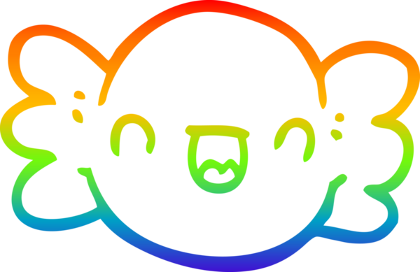 gökkuşağı gradyan çizimi bir insan tarafından çizilmiş bir çizgi film.