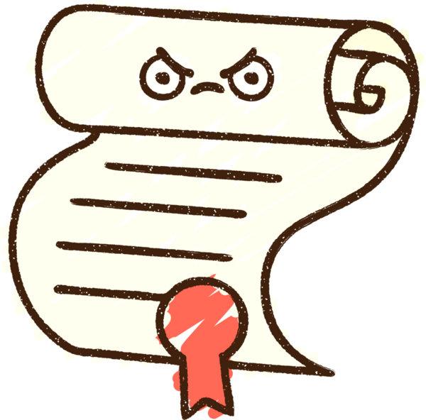 Bir insan tarafından çizilmiş Sertifika Tebeşiri