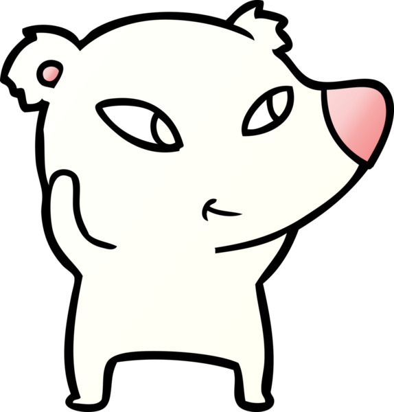 Bir insan tarafından çizilmiş kutup ayısı karikatürü