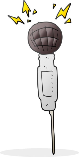 Bir insan tarafından çizilmiş serbest çizim bir mikrofon.