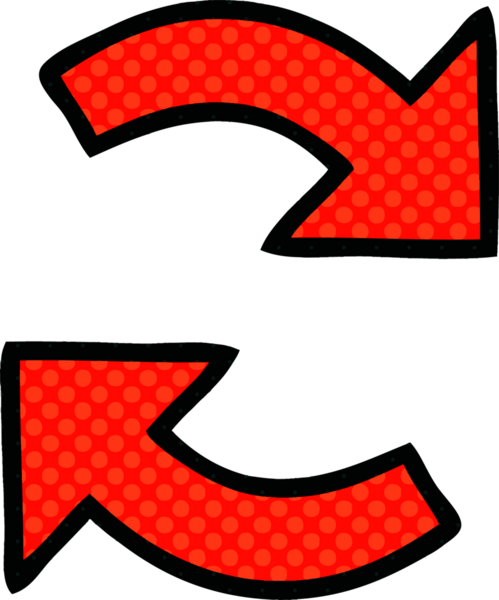 bir insan tarafından çizilmiş bir yön okunun çizgi roman tarzı