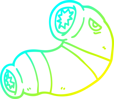 Bir insan tarafından çizilmiş bir çizgi film canavarı sülüğü çizimi.