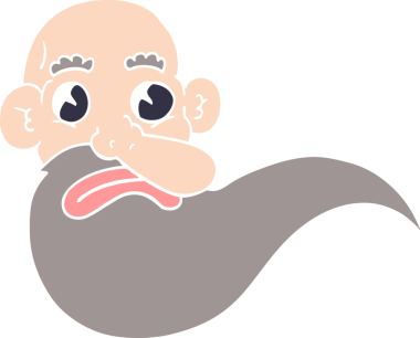 karikatür karalaması huysuz yaşlı adam bir insan tarafından çizilmiş