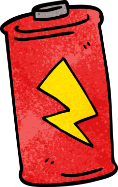 Bir insan tarafından çizilmiş karalama bataryası.