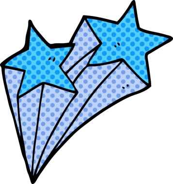 Bir insan tarafından çizilmiş karalama yıldızları.