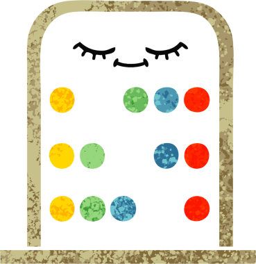 Bir insan tarafından çizilmiş abaküsün retro illüstrasyon tarzı karikatürü