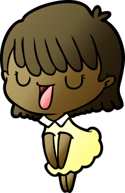 Bir insan tarafından çizilmiş karikatür kadın.