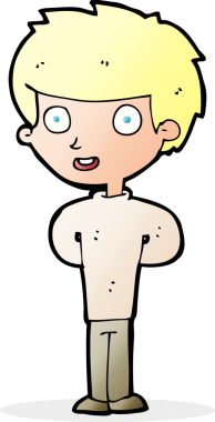 Bir insan tarafından çizilmiş mutlu çocuk çizgi filmi.