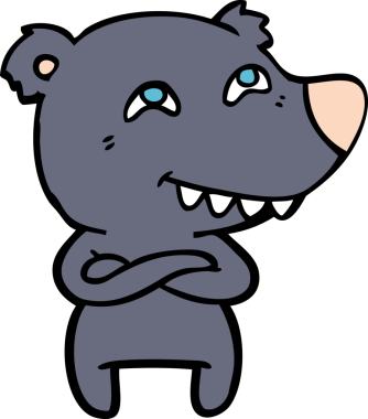 Bir insan tarafından çizilmiş bir çizgi film karakteri.