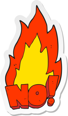 Bir karikatür çıkartması Bir insan tarafından haykırılan haykırışlar