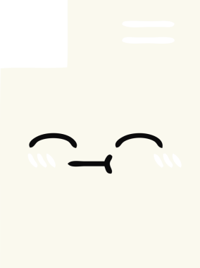 Bir insan tarafından çizilmiş bir kağıt parçasının düz renk retro karikatürü