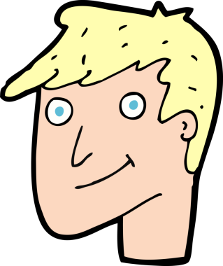 Bir insan tarafından çizilmiş mutlu bir adam.