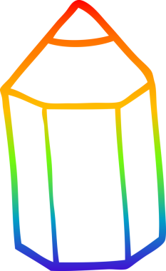 gökkuşağı gradyan çizgi çizimi bir insan tarafından çizilmiş renkli kalem