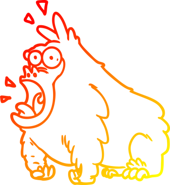 Bir insan tarafından çizilmiş bağıran bir karikatür çizimi.