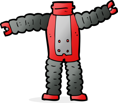 karikatür robot vücudu (bir insan tarafından çizilmiş ve eşleştirilmiş karikatürler)