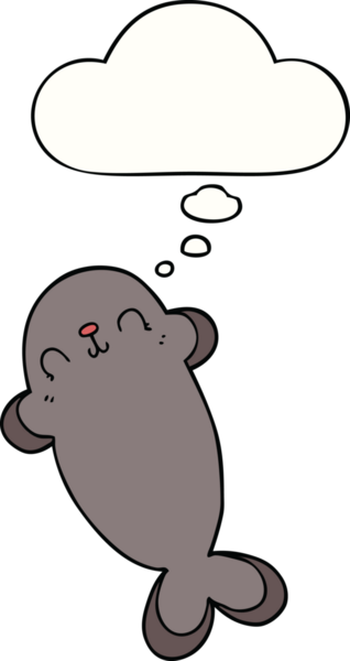 Bir insan tarafından çizilmiş düşünce baloncuklu karikatür mührü