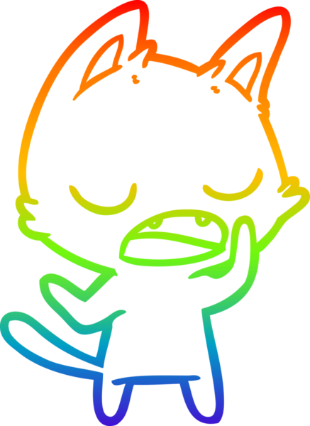 gökkuşağı gradyan çizimi bir insan tarafından çizilmiş konuşan kedi çizgi filmi