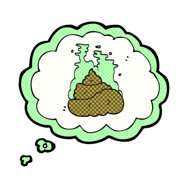 Bir insan tarafından çizilmiş serbest çizim baloncuk karikatür iğrenç kaka