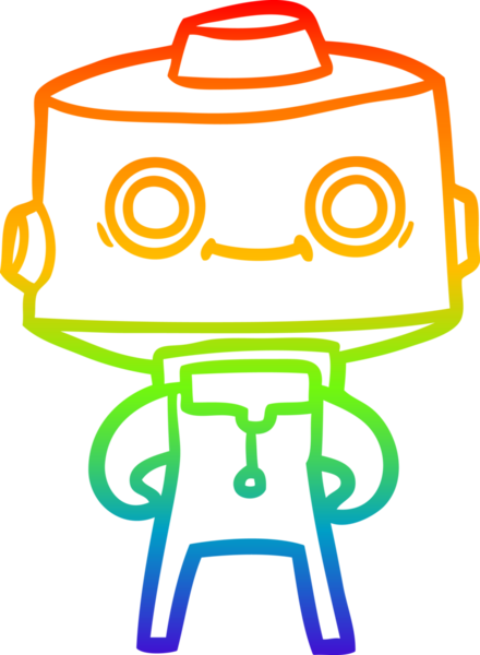 gökkuşağı gradyan çizgisi bir insan tarafından çizilmiş robot çizgi