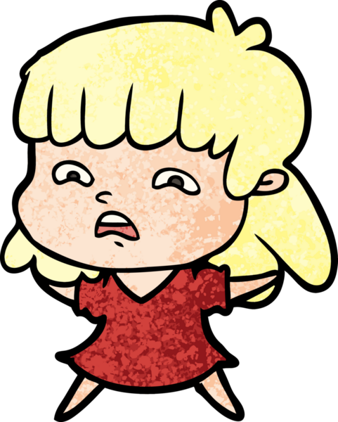 Bir insan tarafından çizilmiş endişeli bir karikatür.