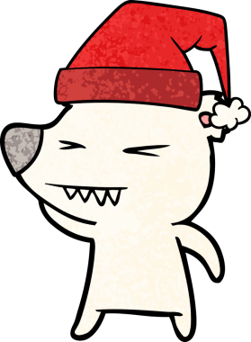 Bir insan tarafından çizilmiş kızgın kutup ayısı çizgi filmi.