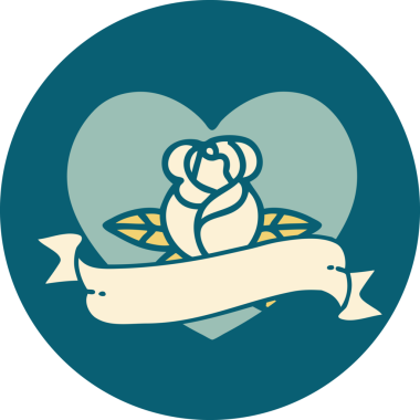 Bir insan tarafından çizilmiş bir kalbin ikonik dövme görüntüsü.