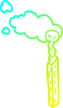 Bir insan tarafından çizilmiş bir karikatürün soğuk gradyan çizimi