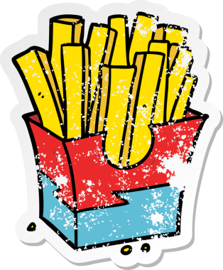 Bir insan tarafından çizilmiş çizgi film kızartıcısının sıkıntılı çıkartması.