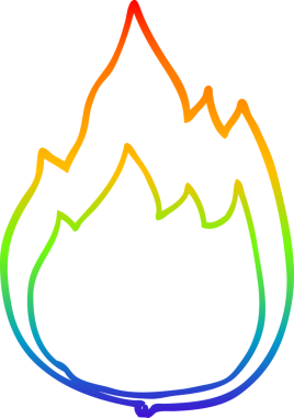 gökkuşağı gradyan çizgi çizimi bir insan tarafından çizilmiş bir çizgi film ateşi