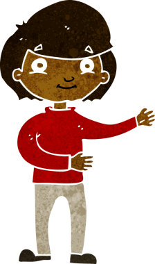 Bir insan tarafından çizilmiş mutlu bir çizgi film.